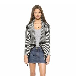 Joie Striped Wool Cardigan Sweater Size M